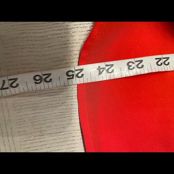 J. Crew, Orange Silk Button Down Blouse Sz 8 - Picture 7 of 9